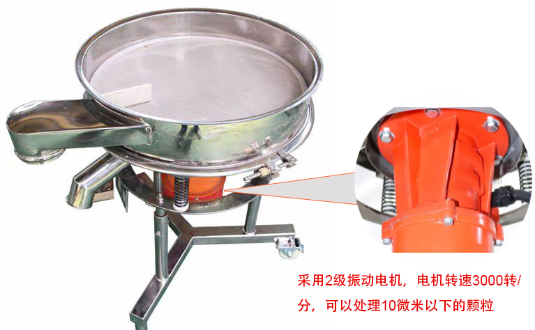 高頻篩特點(diǎn)：框體加高可防止?jié){液往外飛濺；加擋料板可加快排料，提高篩分效率
